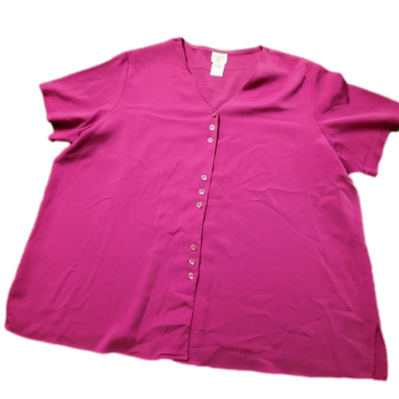 BENTLEY Pink buttondown blouse 3X - Picture 1 of 9